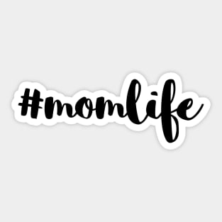 #MomLife Black Typography Sticker